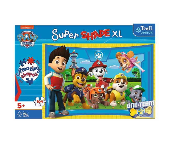 Puzzle trefl primo super shape xxl 104 patrula catelusilor Puzzle trefl primo super shape xxl 104 patrula catelusilor