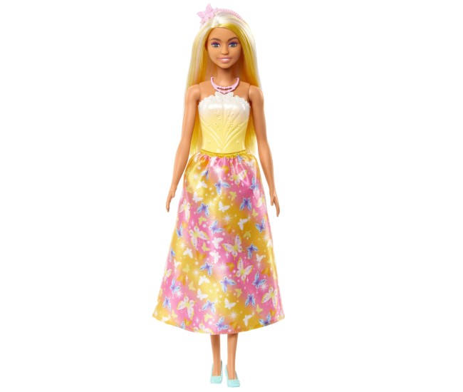 Barbie papusa barbie cu parul blond si galben Barbie papusa barbie cu parul blond si galben