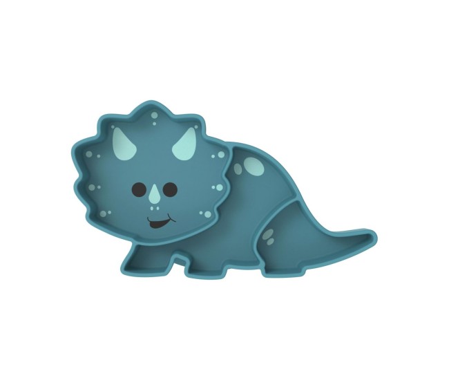 Farfurie compartimentata din silicon cu ventuza, melii luxe, dinozaur Farfurie compartimentata din silicon cu ventuza, melii luxe, dinozaur