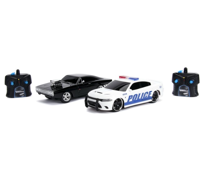 Set masinute fast and furious rc toyota supra&dodge charger srt scara 1:16