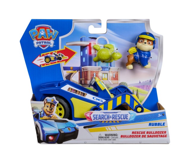 Patrula catelusilor cautare si salvare set figurina rubble si vehicul buldozer