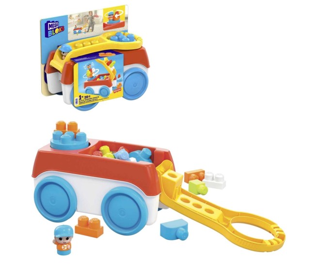 Mega bloks set de constructie 20 piese caruciorul care se invarte Mega bloks set de constructie 20 piese caruciorul care se invarte