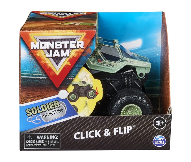 Monster jam soldier fortune seria click flip scara 1 la 43 Monster jam soldier fortune seria click flip scara 1 la 43