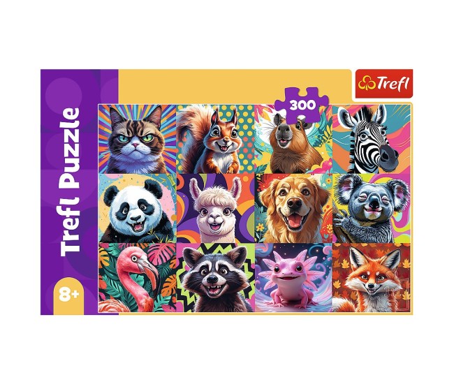 Puzzle trefl 300 portrete amuzante de animale Puzzle trefl 300 portrete amuzante de animale