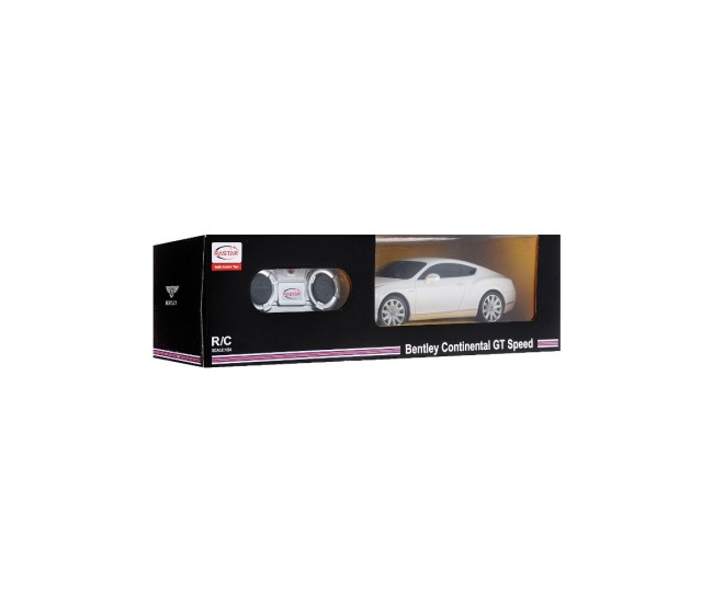 Masina cu telecomanda bentley continental gt alb cu scara 1 la 24