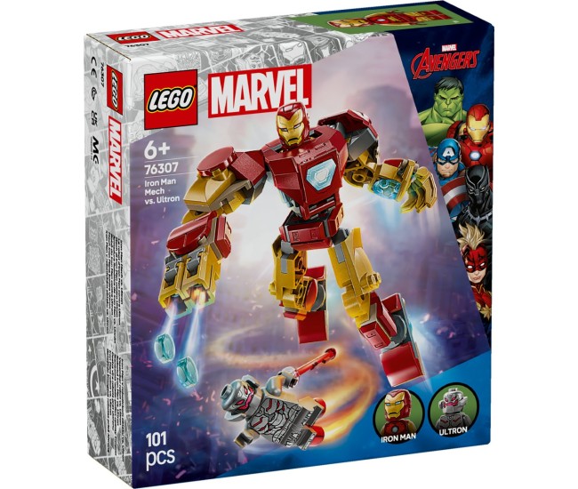 Lego super heroes robotul iron man vs. ultron 76307
