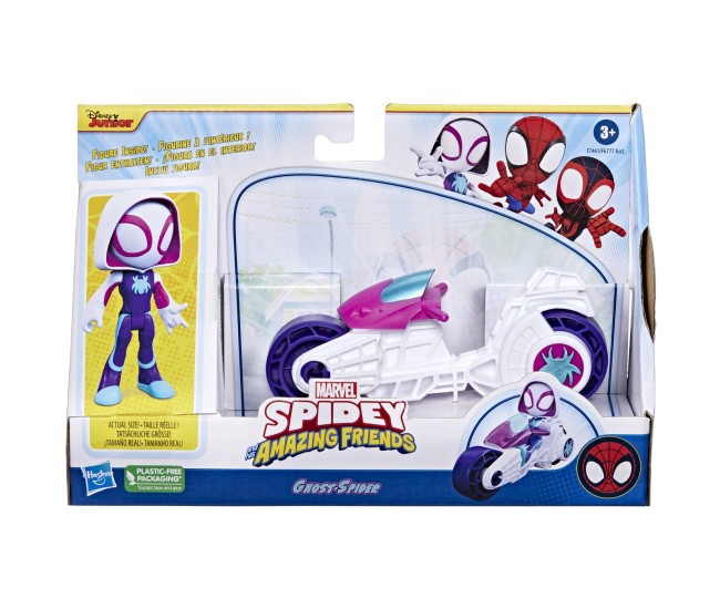 Spidey prietenii extraordinari set motocicleta si figurina ghost spider 10cm Spidey prietenii extraordinari set motocicleta si figurina ghost spider 10cm