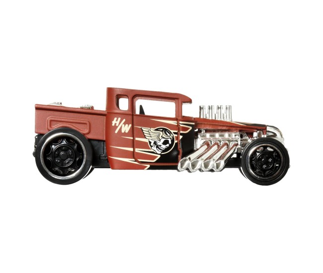 Hot wheels masinuta metalica cu sistem pull back bone shaker muscle mania scara 1 la 43 Hot wheels masinuta metalica cu sistem pull back bone shaker muscle mania scara 1 la 43