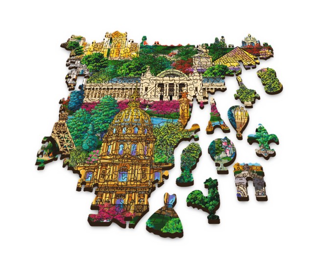 Puzzle trefl din lemn 1000 piese obiective turistice faimoase din franta Puzzle trefl din lemn 1000 piese obiective turistice faimoase din franta