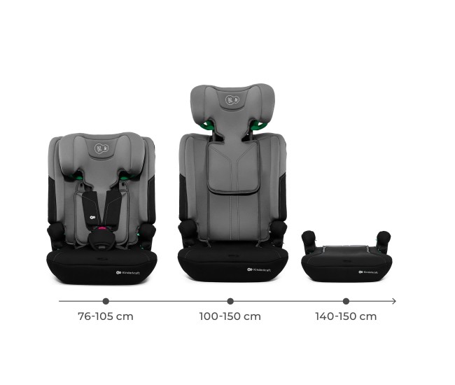 Scaun auto kinderkraft comfy 75-150 cm, dk grey Scaun auto kinderkraft comfy 75-150 cm, dk grey