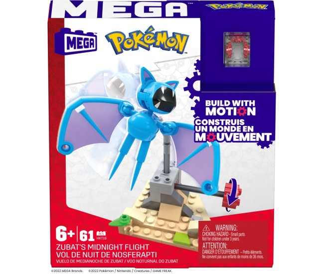 Pokemon mega set de constructie zborul de noapte al zubat Pokemon mega set de constructie zborul de noapte al zubat