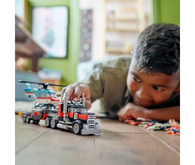 Lego creator 3in1 camioneta platforma cu elicopter 31146 Lego creator 3in1 camioneta platforma cu elicopter 31146