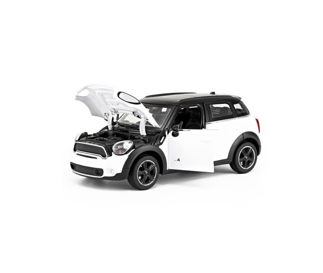 Masinuta metalica minicooper alba scara 1 la 24 Masinuta metalica minicooper alba scara 1 la 24