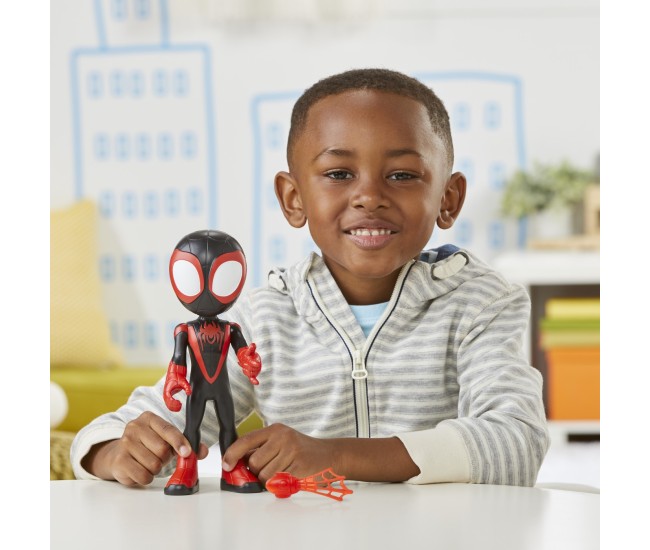 Spidey prietenii extraordinari figurina miles morales spider man supradimensionata 22.8cm Spidey prietenii extraordinari figurina miles morales spider man supradimensionata 22.8cm
