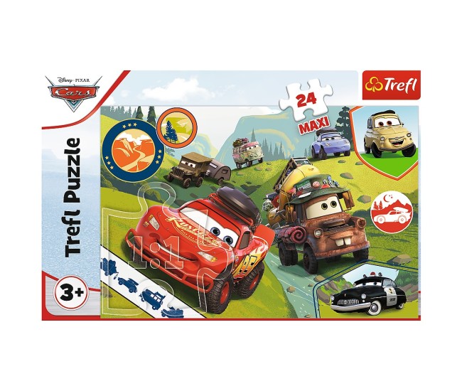 Puzzle trefl 24 maxi cars masinutele fericite Puzzle trefl 24 maxi cars masinutele fericite