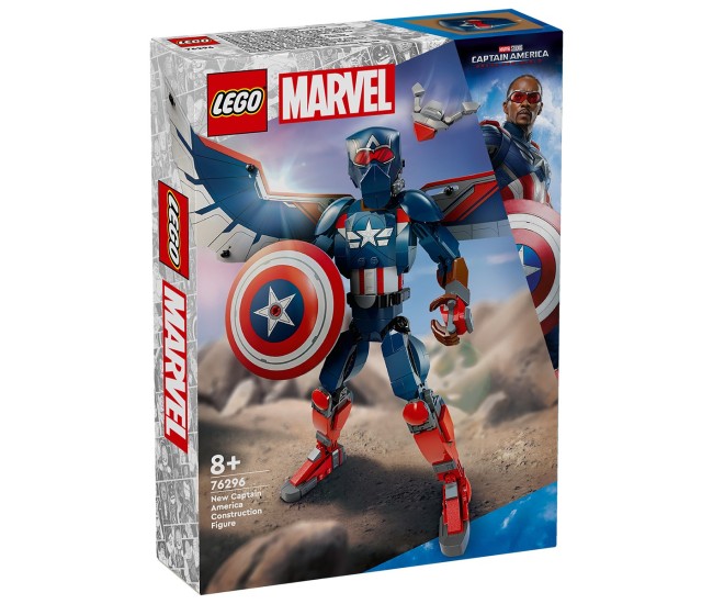 Lego super heroes figurina de constructie capitanul america 76296 Lego super heroes figurina de constructie capitanul america 76296