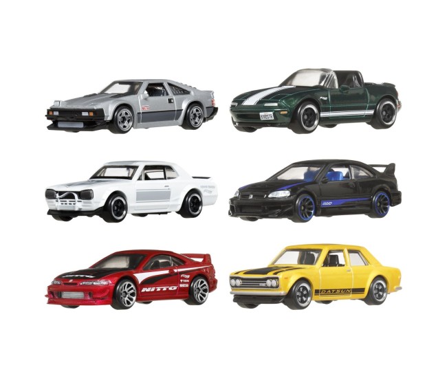 Hot wheels silver series set 6 masinute metalice tematica japoneza Hot wheels silver series set 6 masinute metalice tematica japoneza