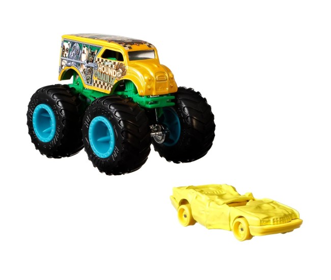 Hot wheels monster truck si masinuta metalica hound hauller Hot wheels monster truck si masinuta metalica hound hauller