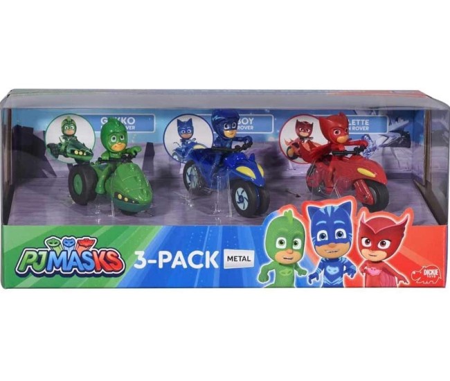 Eroi in pijamale set 3 motociclete cu figurina scara 1:64 Eroi in pijamale set 3 motociclete cu figurina scara 1:64