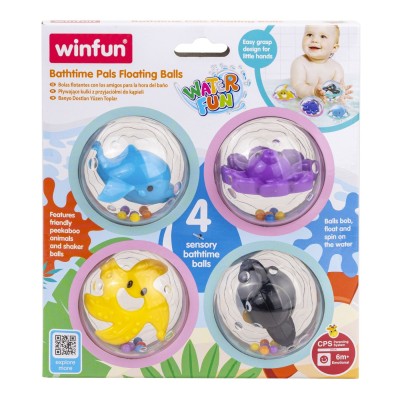 Winfun water fun set 4 bile senzoriale pentru baie