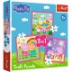Puzzle trefl 3in1 peppa pig si prietenii Puzzle trefl 3in1 peppa pig si prietenii