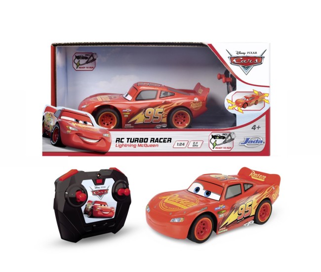 Jada cars turbo racer masina cu telecomanda fulger mcqueen scara 1 la 24