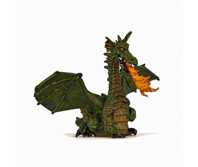 Papo figurina dragon verde inaripat cu flacara Papo figurina dragon verde inaripat cu flacara