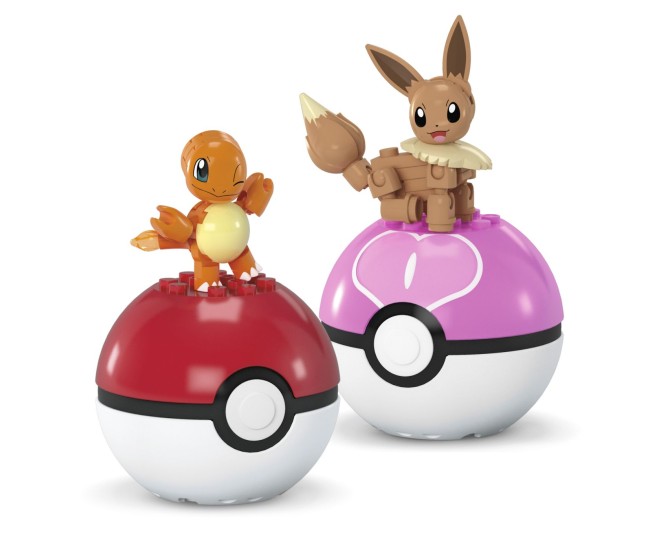 Pokemon mega set doua bile charmander si eevee 40 piese Pokemon mega set doua bile charmander si eevee 40 piese
