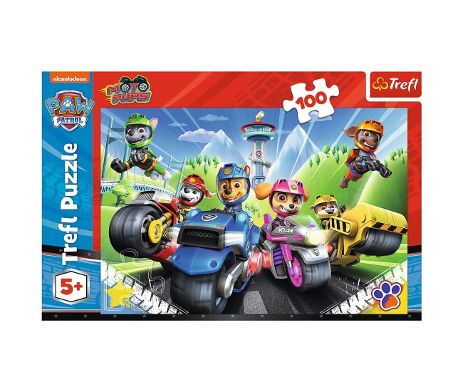 Puzzle trefl 100 piese patrula catelusilor catelusii pe motociclete Puzzle trefl 100 piese patrula catelusilor catelusii pe motociclete