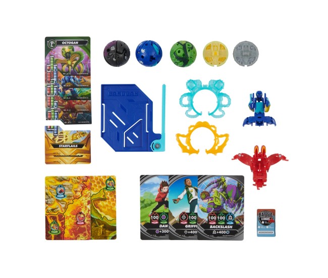 Bakugan set de lupta nillious, mantid, bruiser, octogan si trox Bakugan set de lupta nillious, mantid, bruiser, octogan si trox