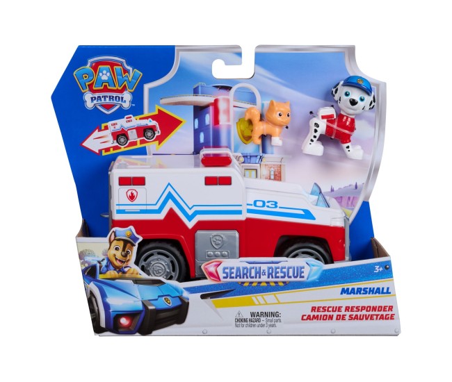Patrula catelusilor cautare si salvare set figurina marshall si vehicul de pompieri