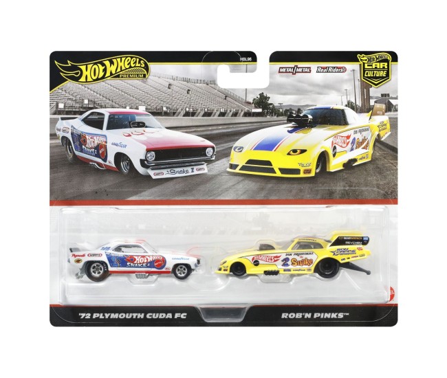Hot wheels premium set 2 masinute metalice plymouth cuda fc 72 si robn pinks scara 1 la 64 Hot wheels premium set 2 masinute metalice plymouth cuda fc 72 si robn pinks scara 1 la 64