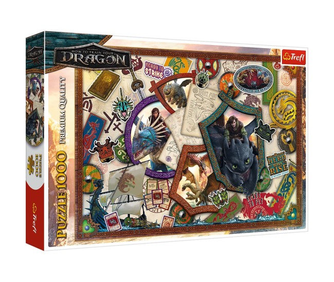 Puzzle trefl 1000 cum sa iti dresezi dragonul eroii