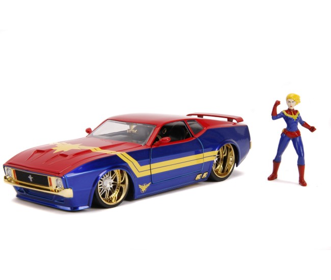Masinuta metalica captain marvel 1973 ford mustang mach 1 scara 1 la 24 Masinuta metalica captain marvel 1973 ford mustang mach 1 scara 1 la 24