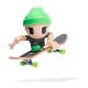 Tech dech sk8 crew pachet placa si figurina 9.6cm sapca verde Tech dech sk8 crew pachet placa si figurina 9.6cm sapca verde