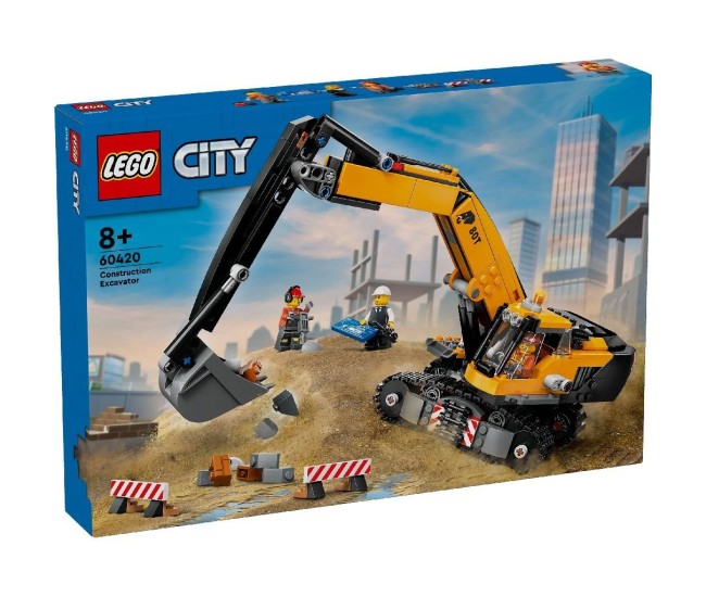 Lego city excavator galben de constructii 60420 Lego city excavator galben de constructii 60420