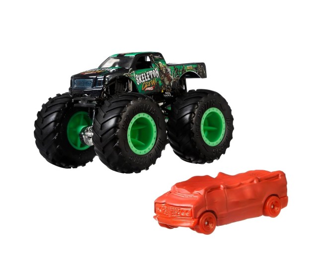 Hot wheels monster truck si masinuta metalica skeleton crew Hot wheels monster truck si masinuta metalica skeleton crew