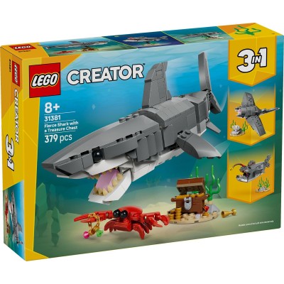 Lego creator rechin feroce cu un cufar de comori 31381 Lego creator rechin feroce cu un cufar de comori 31381
