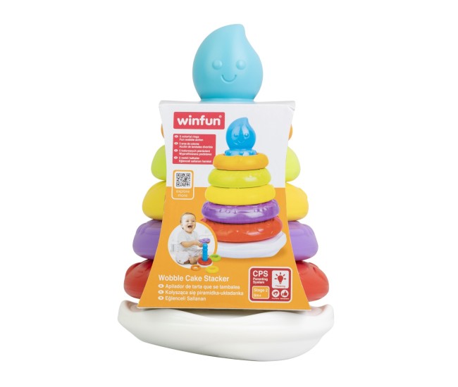 Winfun turn cu cercuri colorate in forma de tort Winfun turn cu cercuri colorate in forma de tort