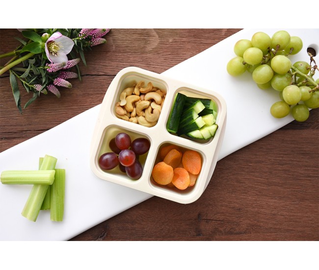 Set 4 caserole silicon pentru gustari, melii, culori asortate berry