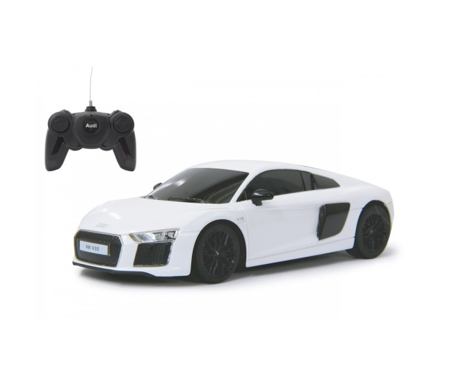 Masina cu telecomanda audi r8 alb cu scara 1 la 24 Masina cu telecomanda audi r8 alb cu scara 1 la 24