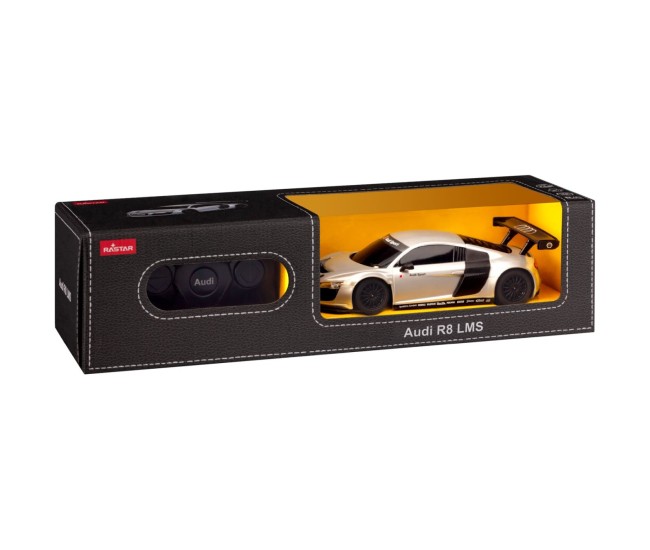 Masina cu telecomanda audi r8 argintiu cu scara 1 la 24