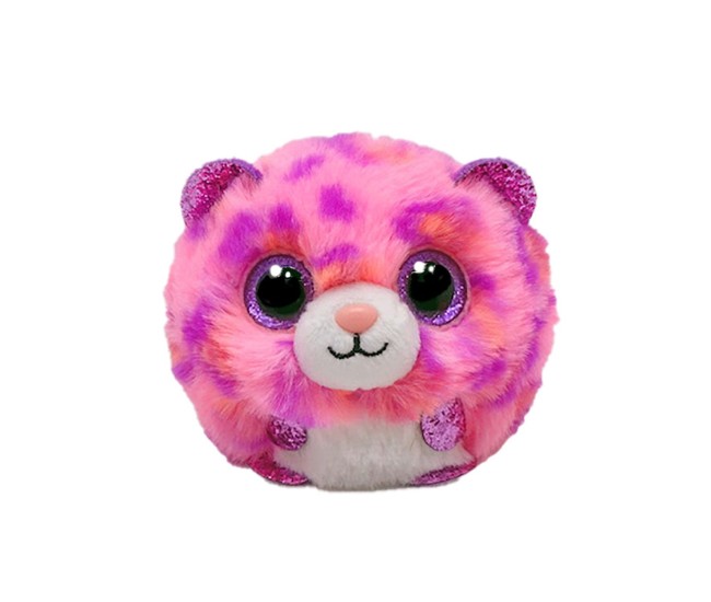 Plus ty 8cm beanie balls topaz leopardul roz