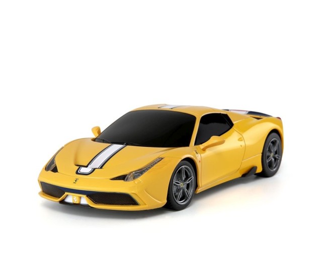 Masina cu telecomanda ferrari 458 speciale a galben cu scara 1 la 24 Masina cu telecomanda ferrari 458 speciale a galben cu scara 1 la 24