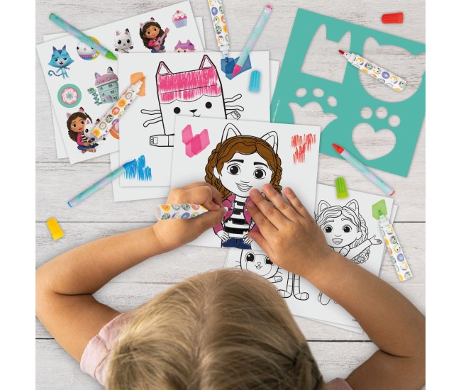 Set pentru desen in rucsac gabbys dollhouse Set pentru desen in rucsac gabbys dollhouse