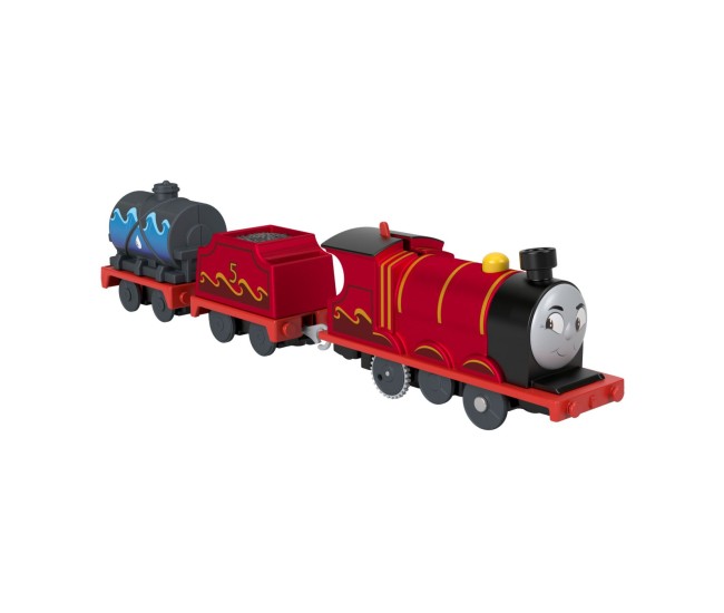 Thomas locomotiva motorizata splash tank james cu 2 vagoane