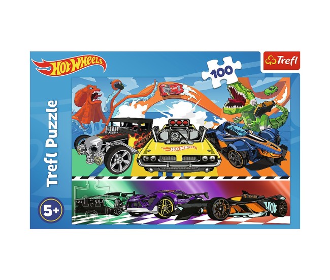 Puzzle trefl 100 hot wheels masinile de curse Puzzle trefl 100 hot wheels masinile de curse