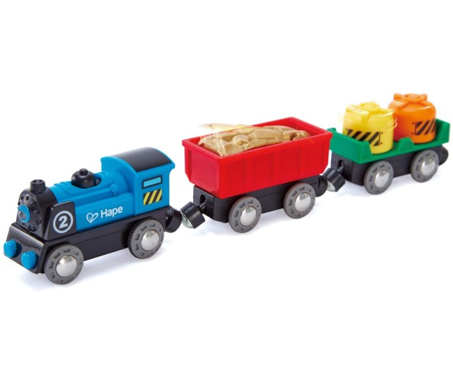 Hape tren marfar cu doua vagoane