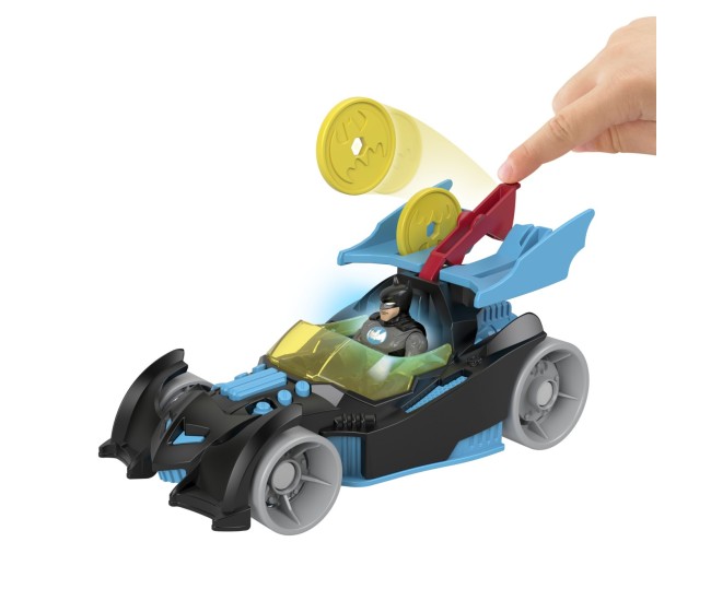 Fisher price imaginext dc super friends vehicul cu figurina batman cu costum gri Fisher price imaginext dc super friends vehicul cu figurina batman cu costum gri