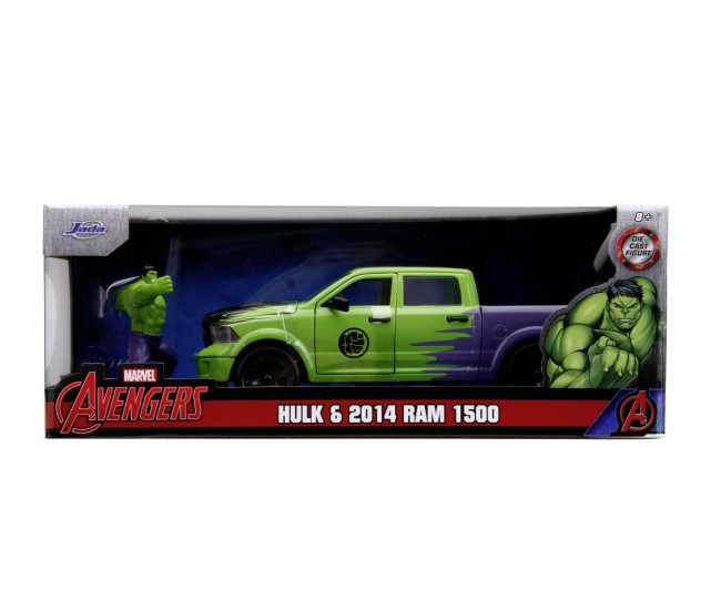 Jada marvel set figurina hulk si masinuta metalica ram 1500 2014 scara 1:24 Jada marvel set figurina hulk si masinuta metalica ram 1500 2014 scara 1:24